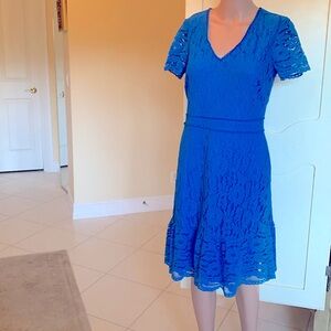 Karl Lagerfeld size 6 blue lace dress